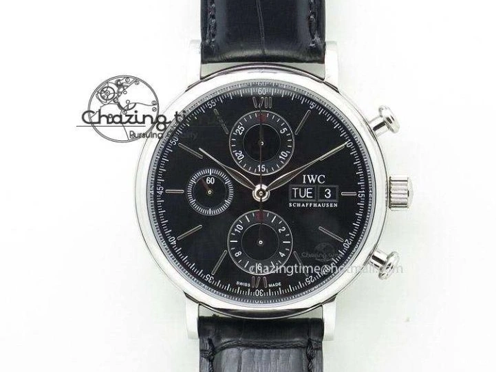 MIROTIME 1222 Portugieser Perpetual Calendar RG 5033 APSF 1:1 Best Edition White Dial on Black Leather Strap A52610 Clone TechFriendly 7043